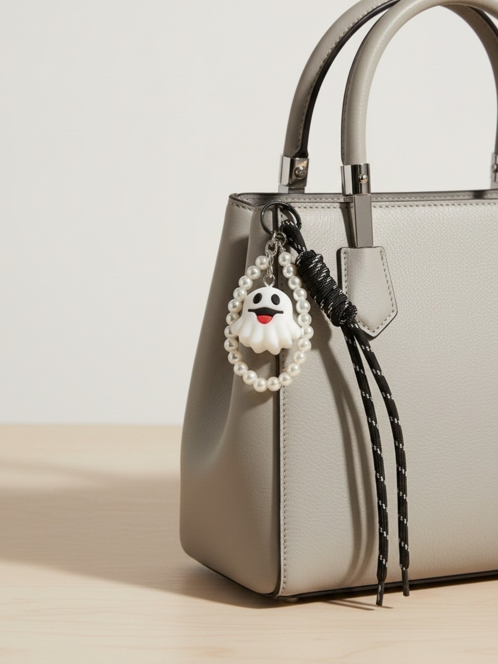 Halloween Ghost Bag/Key Charm